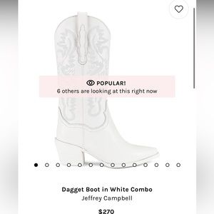 Jeffrey Campbell Daggett Western Boot in white